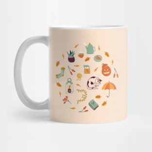 Set of different autumn elements Mug